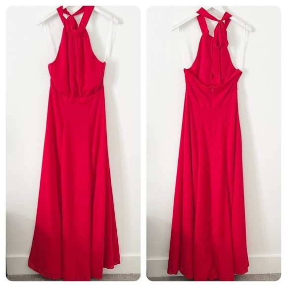 Yumi Kim Rocio High Demand Halter Maxi Dress Red Revolve Anthropologie Medium - Picture 2 of 6
